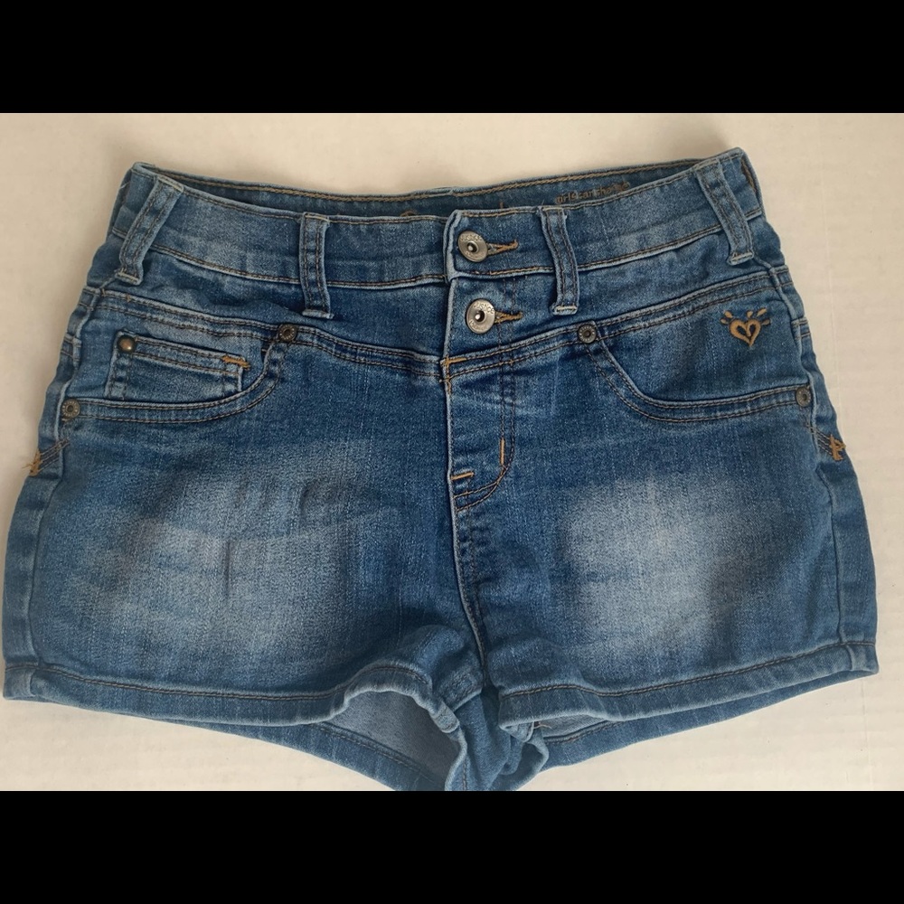 Justice girls denim shorts